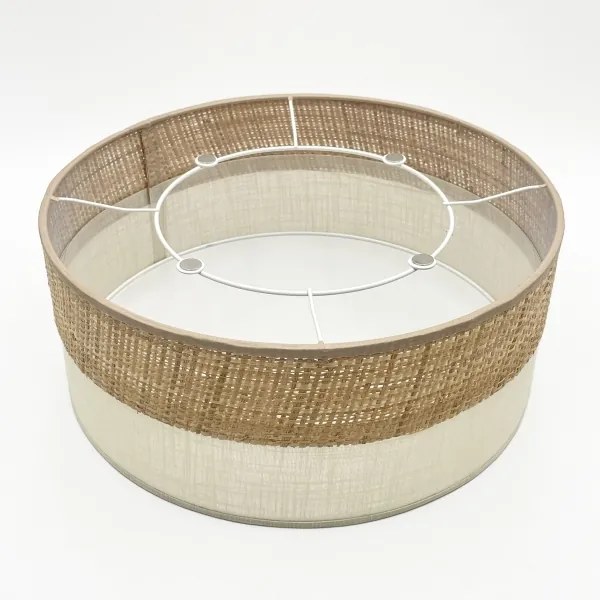 Plafonieră SIRJA DOUBLE BOHO 2xE14/15W/230V Ø 35 cm bej/crem