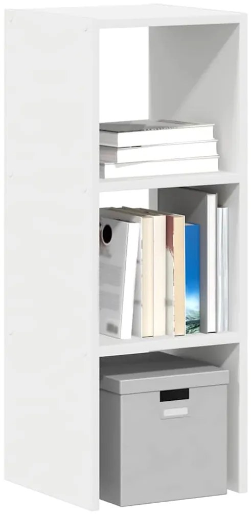 vidaXL Bibliotecă stivuabilă, alb, 30x30x80 cm, din lemn prelucrat