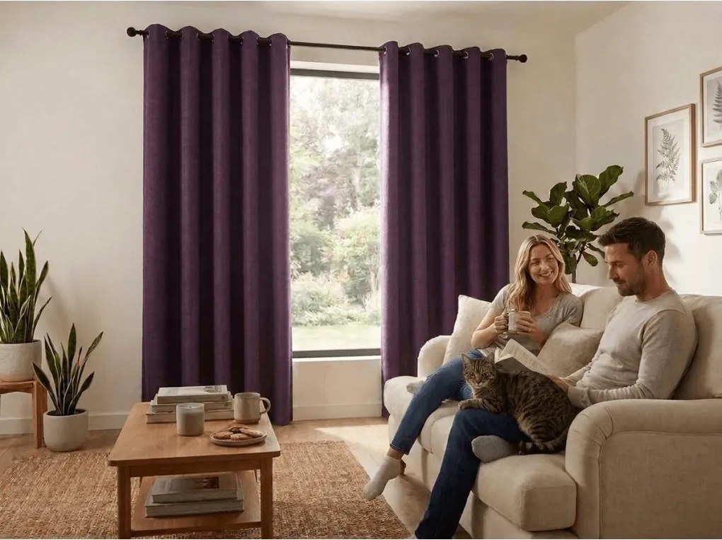 Draperie opaca DUNES VELVET 140x250 cm, mov Agatat: Rejansa