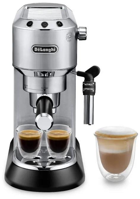 Espressor manual DeLonghi EC685.M, 1300W, 15 bar, 1.1 l, 3 adaptoare, Controlul temperaturii, Inox