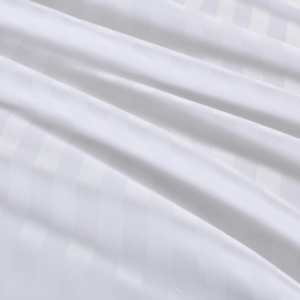 Lenjerie de pat hoteliera din microfibra alba, JASMINE - banda de 2 cm Dimensiune lenjerie de pat: 70 x 80 cm | 140 x 200 cm