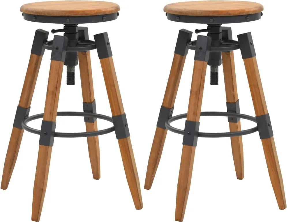vidaXL Scaune de bar, 2 buc., lemn masiv de brad