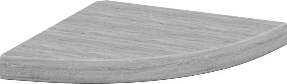 vidaXL Raft de colț de perete, gri beton, 35x35x3,8 cm, MDF