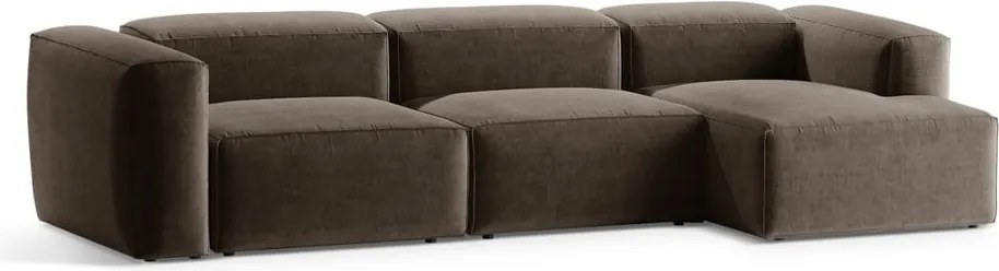 Colțar maro (cu colț pe partea dreaptă/cu șezlong) Bergamo – Cosmopolitan Design