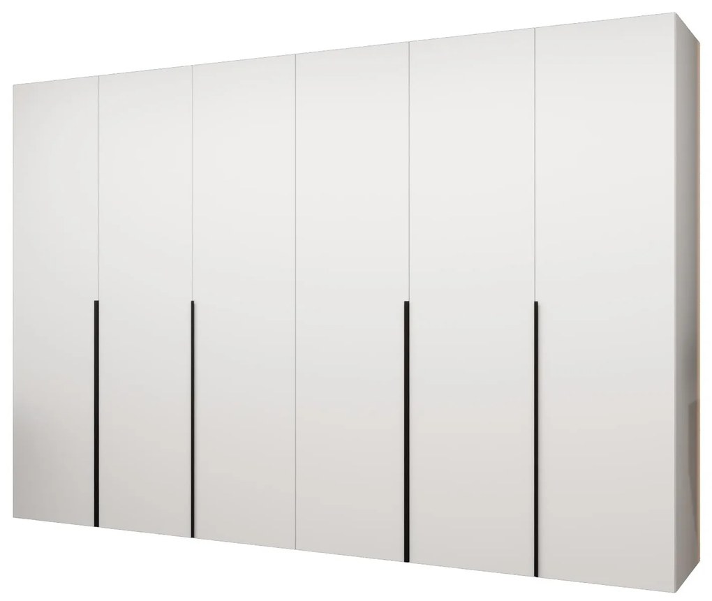 Dulap de haine 300 cm Alice 1 (alb + Negru). 1126137
