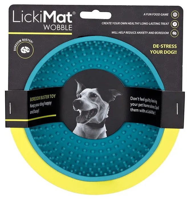 Bol pentru lins Wobble Turquoise – LickiMat