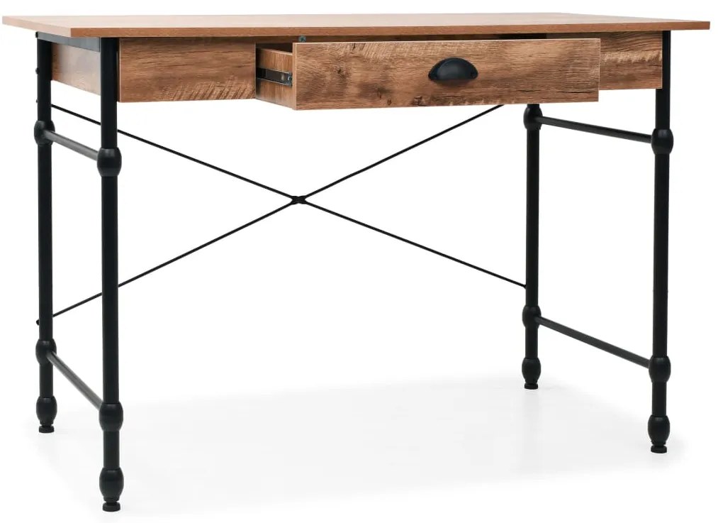 246047 vidaXL Masă de scris cu sertar, 110x55x75 cm, culoarea stejarului