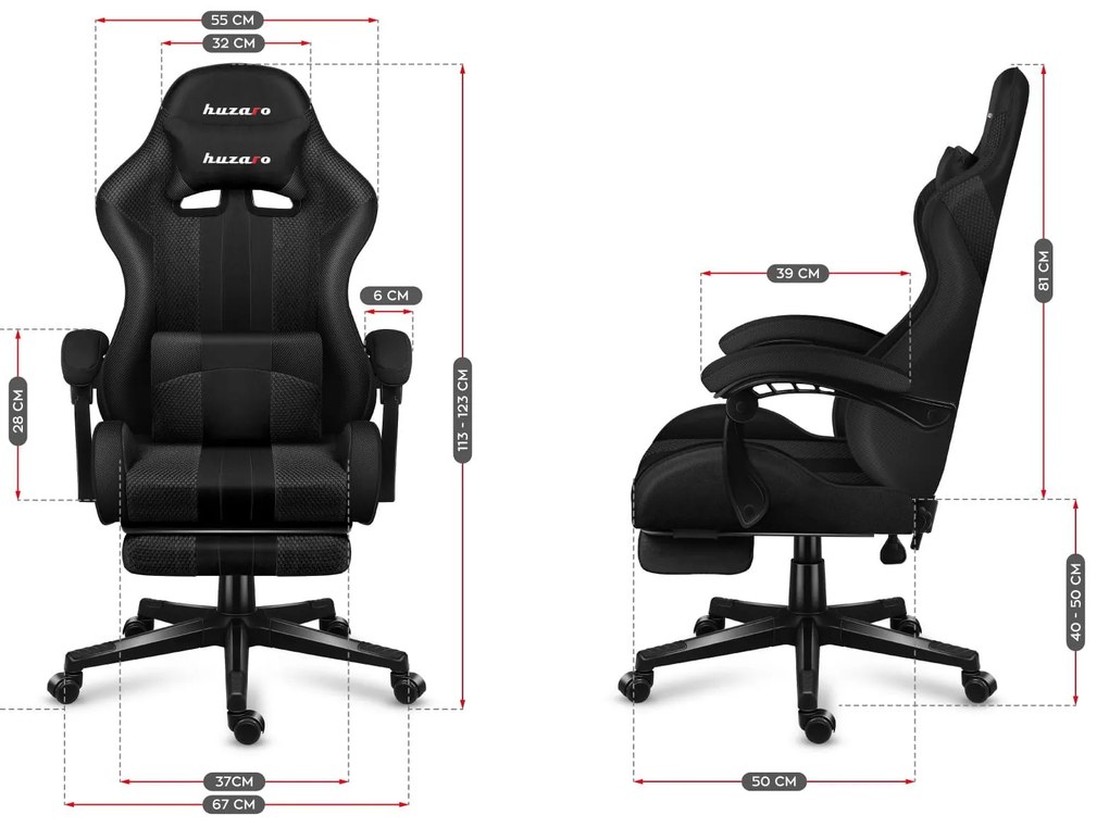 Fotoliu gaming Fusion 4.7 (negru + carbon). 1087476