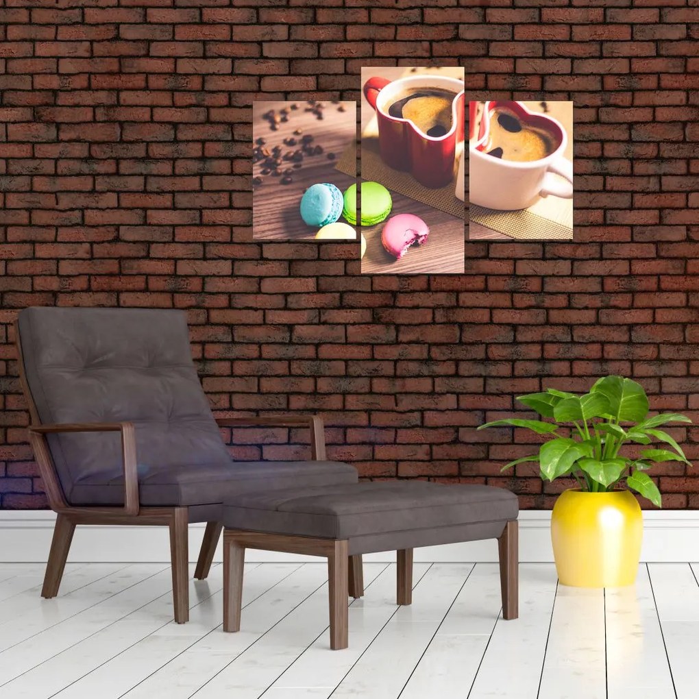 Tablou cu cafea și macarooni (90x60 cm)