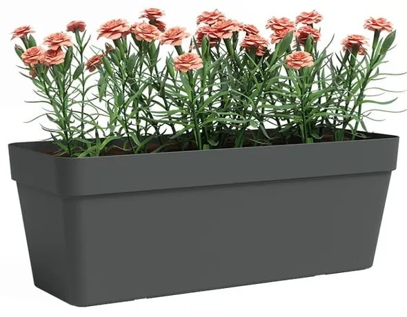 Jardinieră din plastic reciclat cu sistem de auto-irigare 50 cm Capri – Artevasi