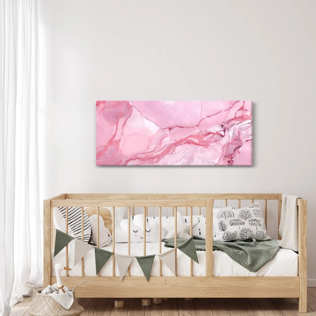 Tablou - Marmură roz (120x50 cm)