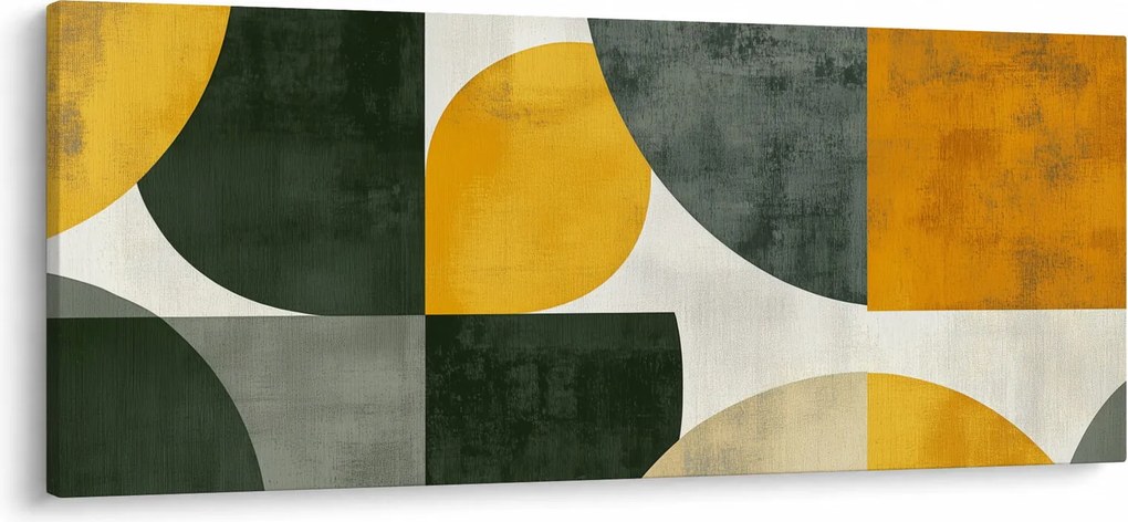 Tablou - Abstracție în culoare de măslin (120x50 cm)
