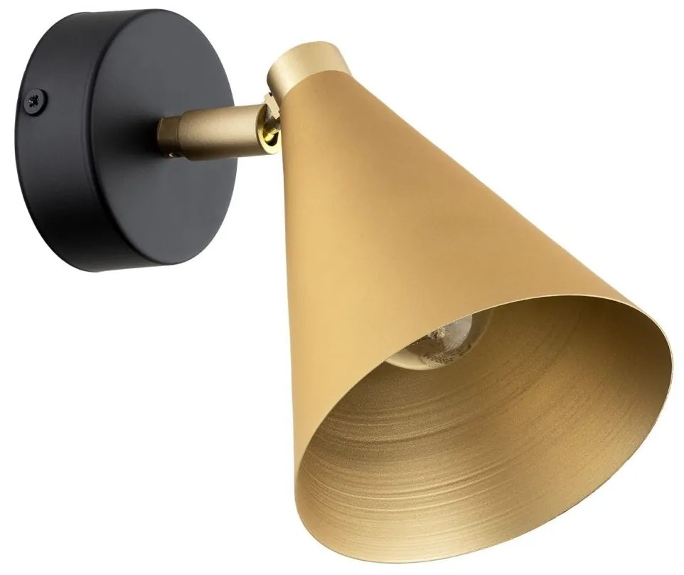Aplica de perete / tavan cu spot directionabil design modern Lucinda negru, auriu
