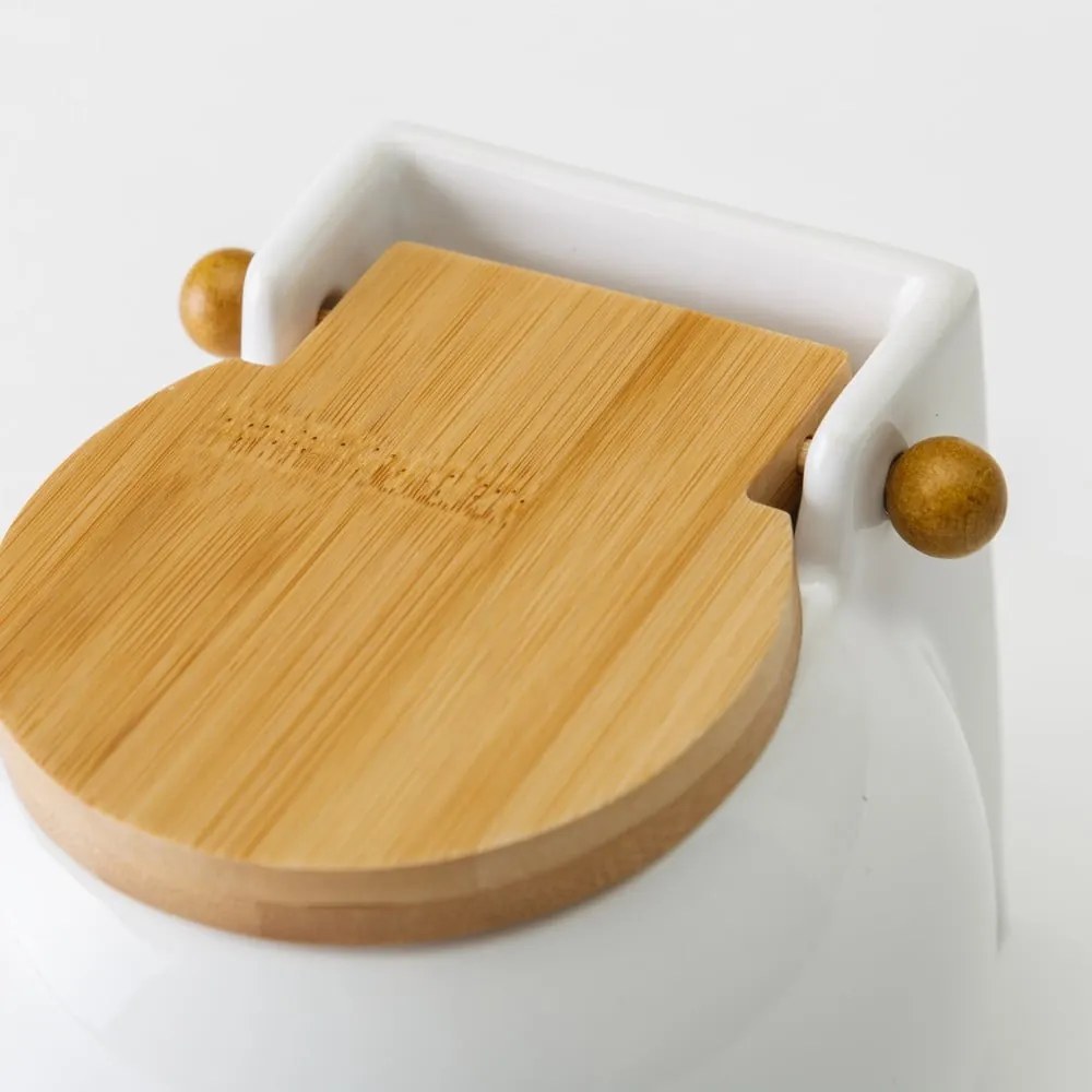 Recipient pentru sare Unimasa Ceramic, 700 ml, alb