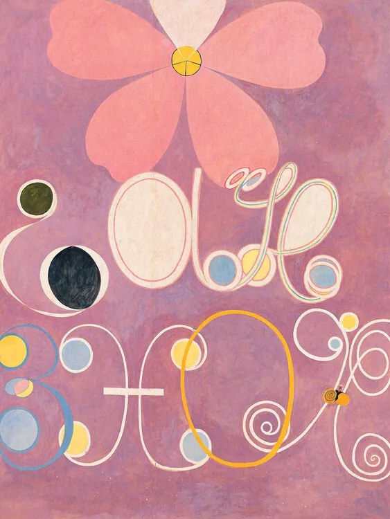 Reproducere The 10 Largest No.5 (Purple Abstract) - Hilma af Klint