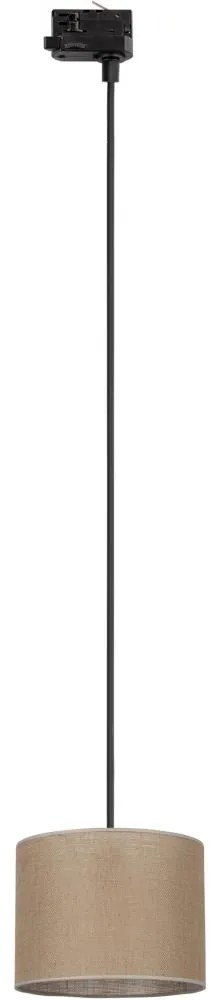 Lustră pe cablu pentru sistem de șină trifazic TRACER 1xE27/15W/230V d. 20 cm negru/maro