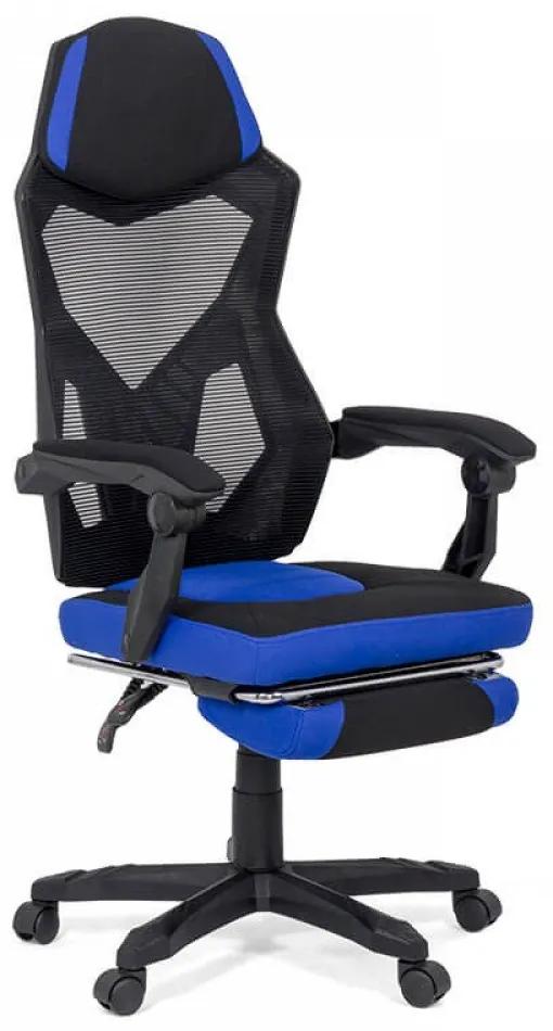 Scaun pentru gaming cu suport de picioare OFF 304 albastru