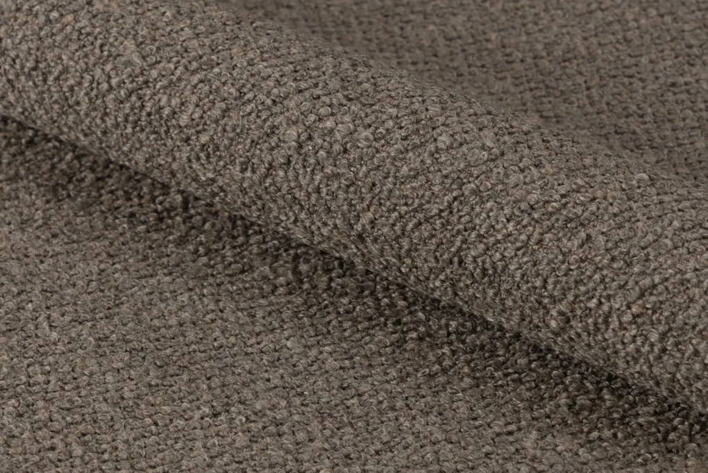 MAZZONI EXPORT RODERIC Maro Taupe (Monza 40)/cadru stejar lăcuit afumat (nuanță nuc) - SCAUN DE LEMN BOUCLÉ PENTRU SUFRAGERIE LIVING BUCĂTĂRIE