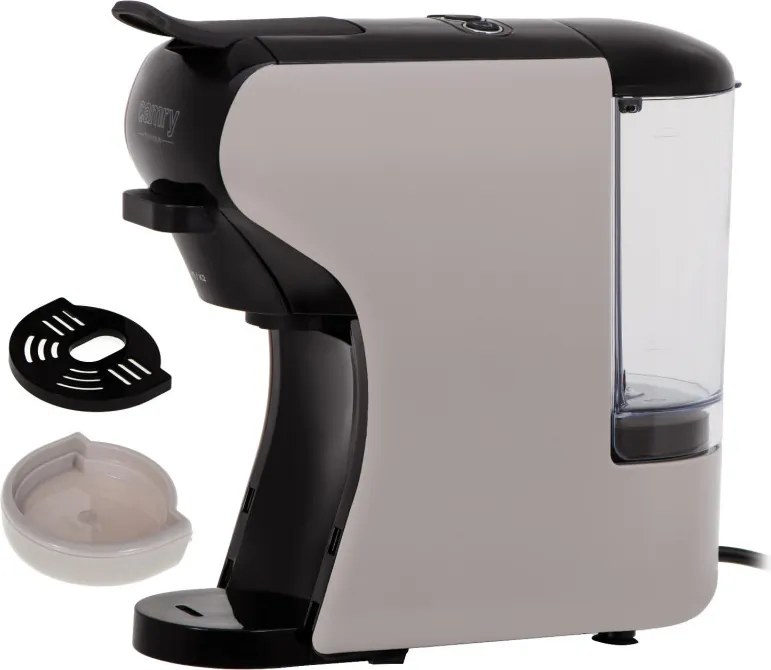 Espressor pentru cafea macinata si capsule 9in1 Camry CR 4414, 3000 W, 19 bar, Bej/Negru