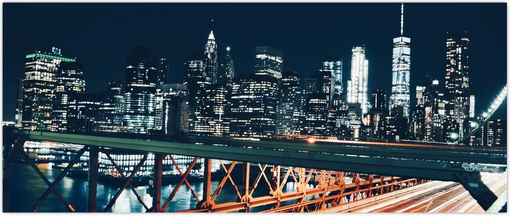 Tablou - Oraș de noapte (120x50 cm)