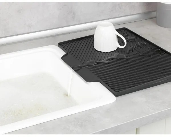 WENKO 54771100 - Scurgător pentru vase NELIA, 34 x 40 cm, negru