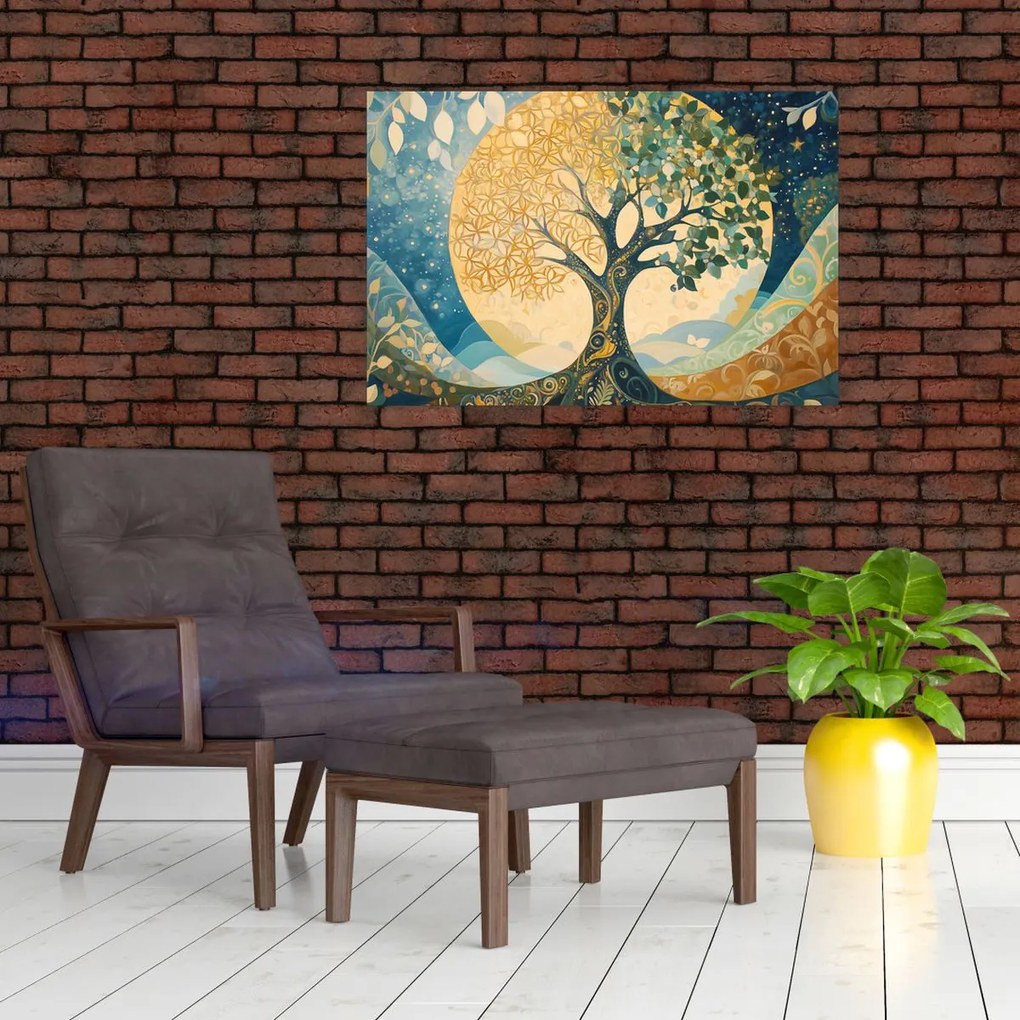 Tablou – Arborele vieții în lună (90x60 cm)