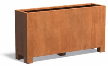 Vas de plante Corten - 150 x 40 x 80 cm