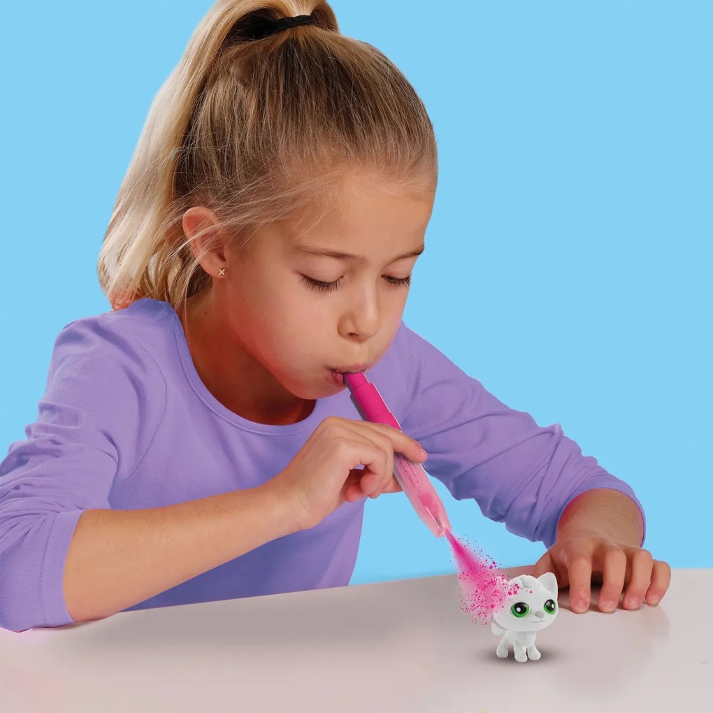 Set creativ copii - Desenez cu aerograf 3 pisici surpriza