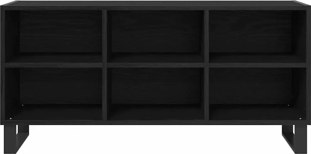vidaXL Cabinet TV Stejar Negru 103,5 x 30 x 50 cm Lemn compozit