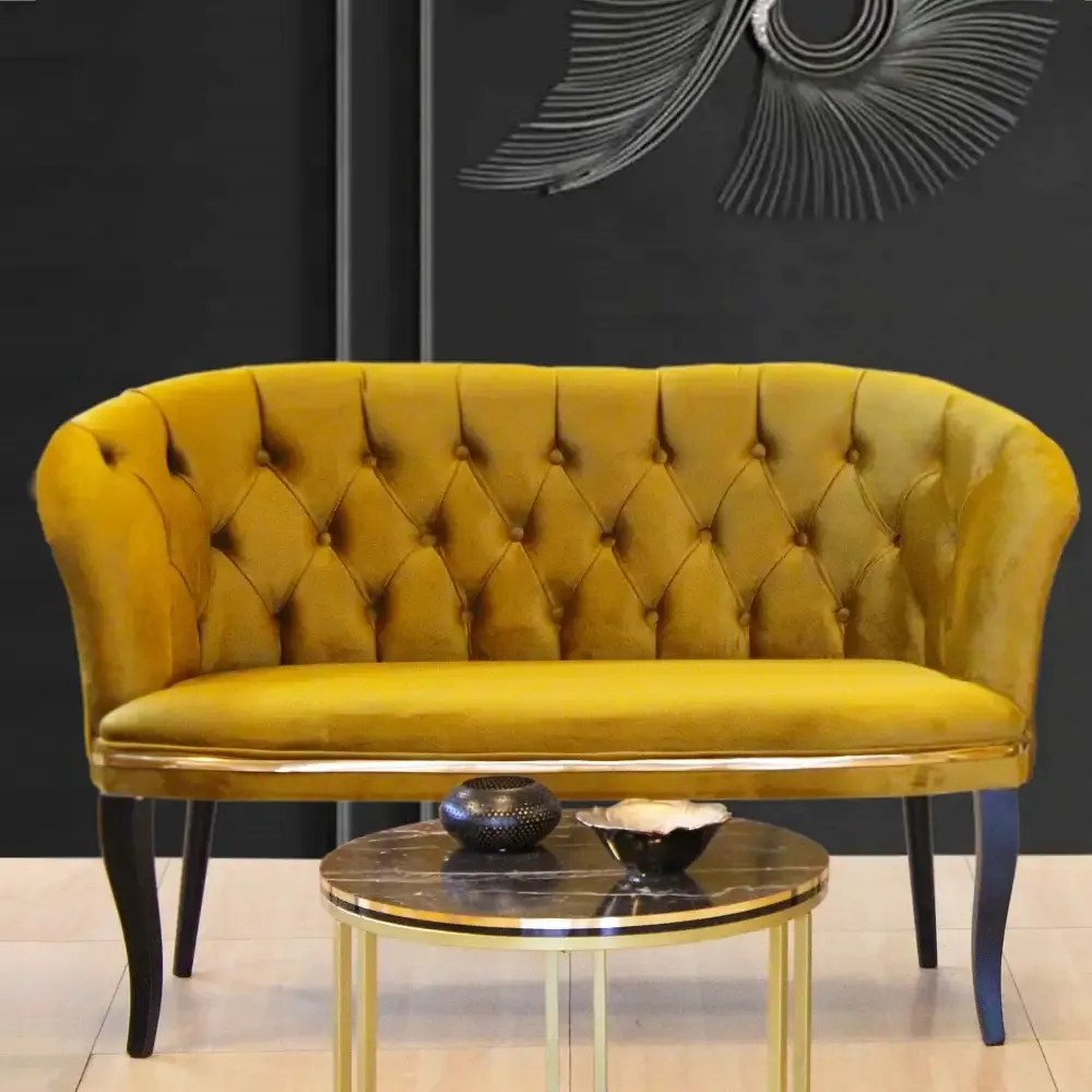 Fotoliu Milano, auriu picioare negru