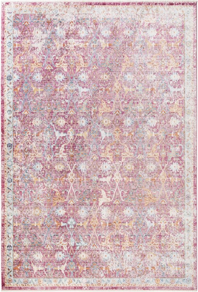 Covor din Viscoza Yuma, Multicolor Roz - 160x230 cm