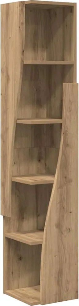 vidaXL Dulap de colț Stejar Artizanal 27,5x27x140cm Lemn compozit