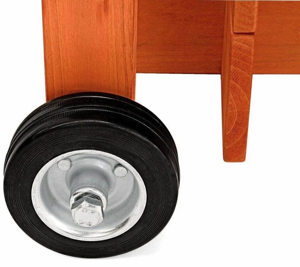 Casuta de joaca din lemn cu lada de nisip si acoperis parasolar