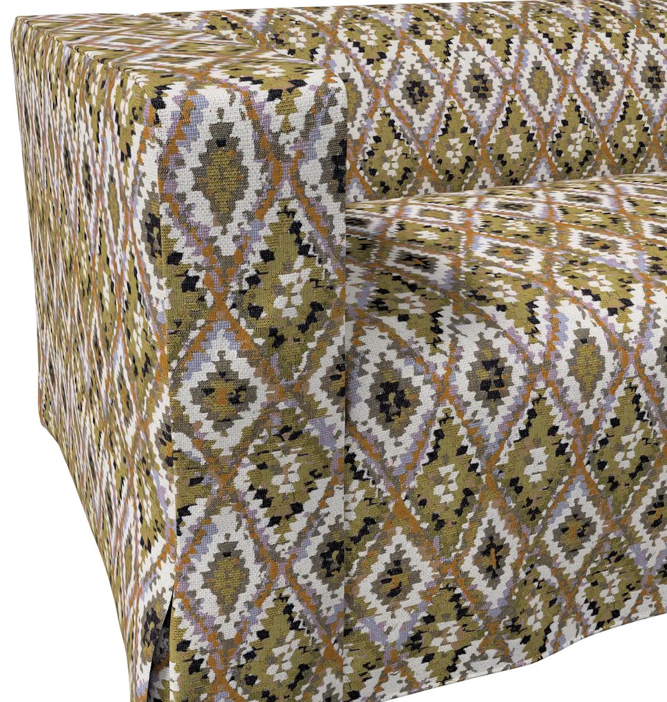 Husă canapea Klippan cu 2 locuri, lungă, cu pliuri contrastante