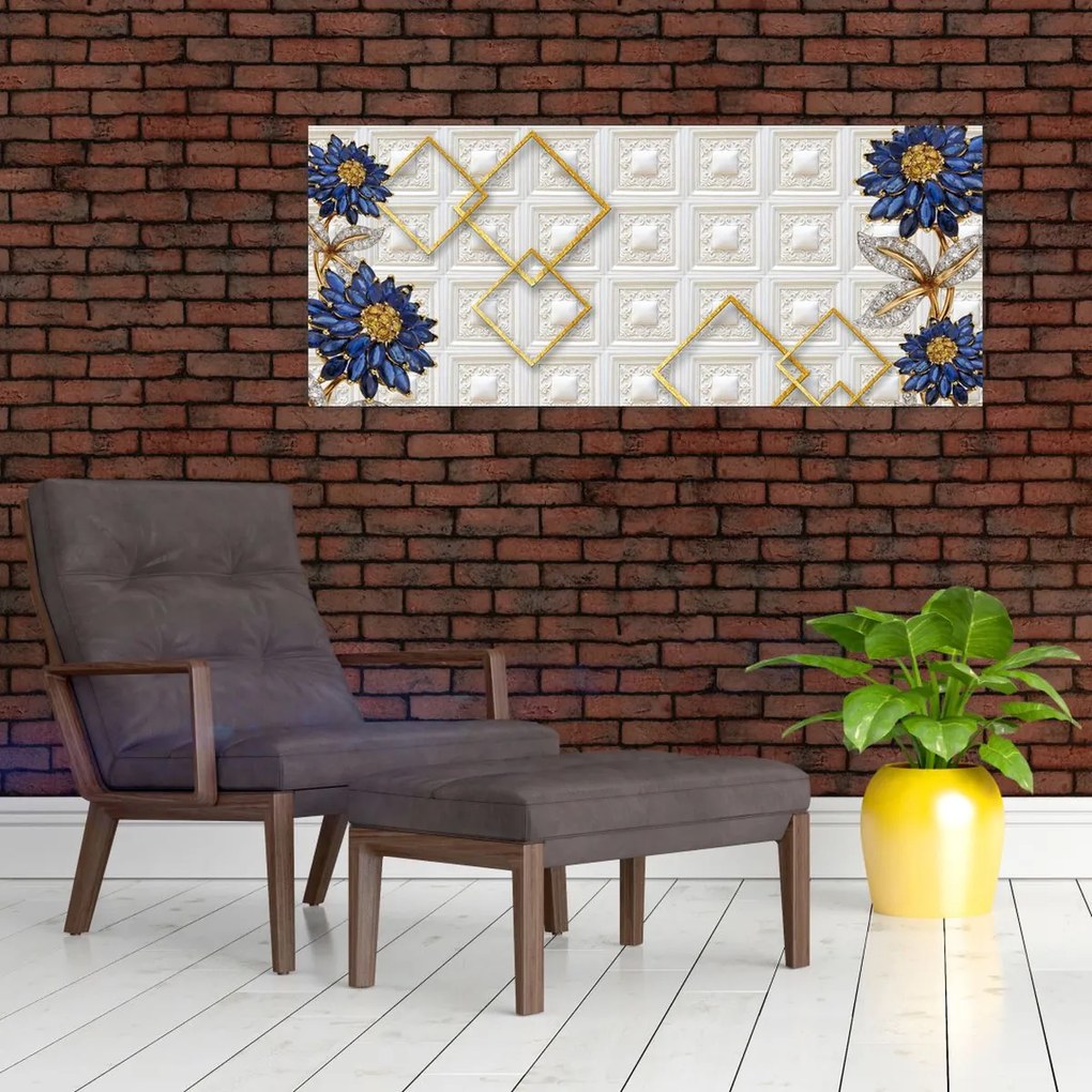 Tablou - Flori de diamant (120x50 cm)