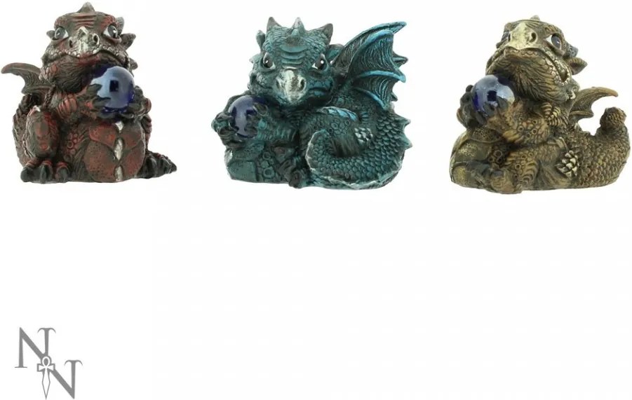 Set 3 statuete dragonei Pietre pretioase 8 cm