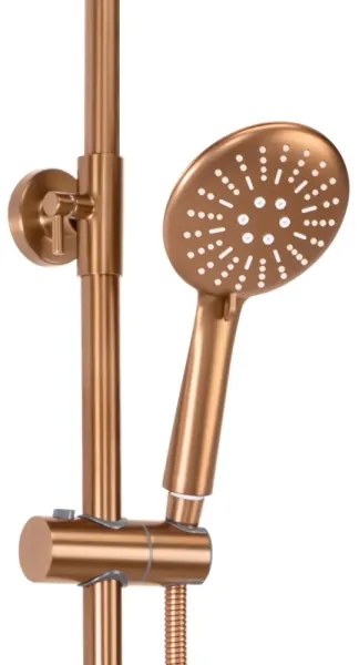 REA-P8807 - Set de duș LUNGO cu baterie termostatică, cupru periat