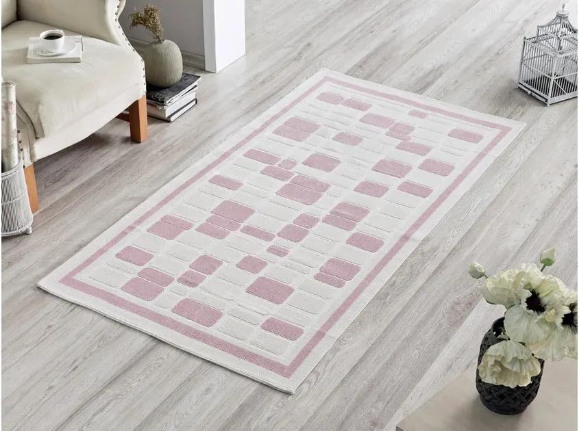 Covor Pink Tiles, 100 x 150 cm