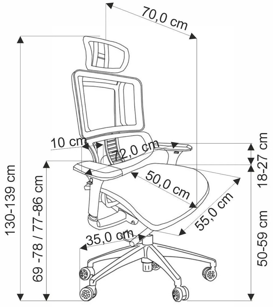 Fotoliu de birou Ethaniel (gri). Promo -6%. 1092613