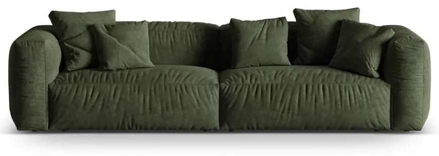 Canapea modulară verde cu tapițerie din catifea 320 cm Martina – Micadoni