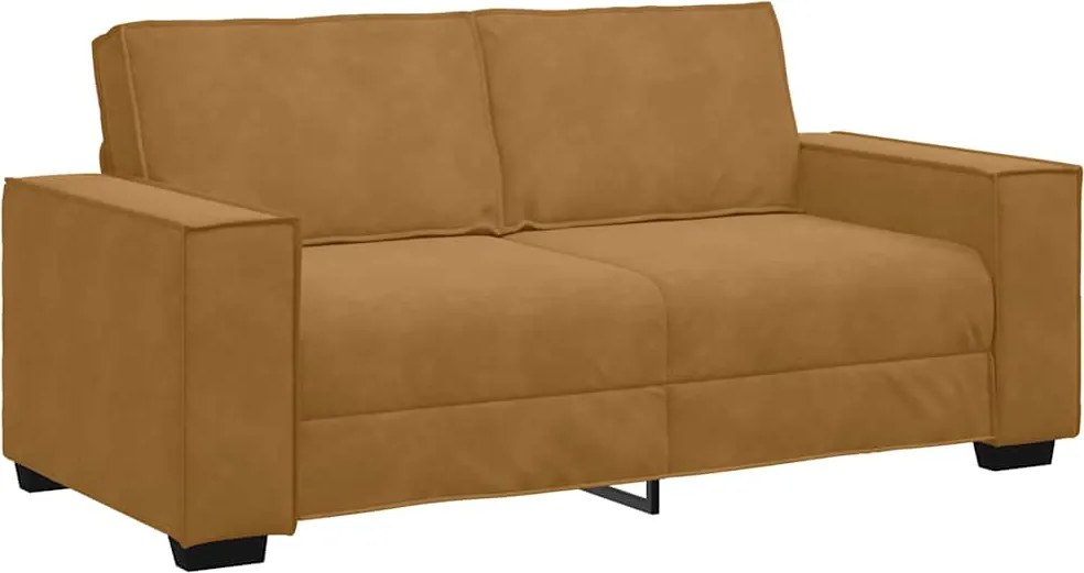 vidaXL Canapea cu 2 locuri, maro, 180x78x84 cm, catifea