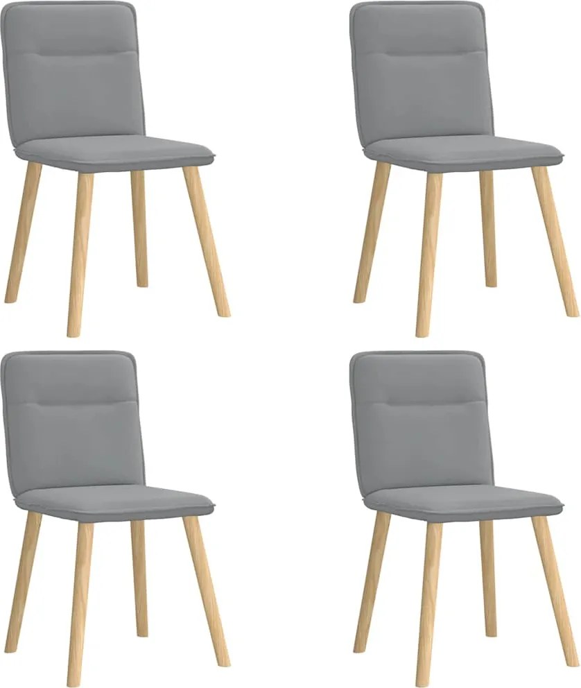 vidaXL Scaune de bucătărie pivotante, 4 buc., gri deschis, textil