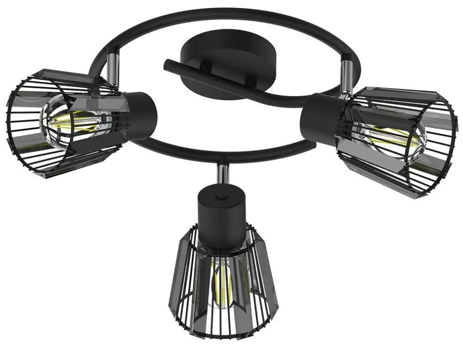 Spot Prezent 27518 PONTEO 3xE27/40W/230V negru