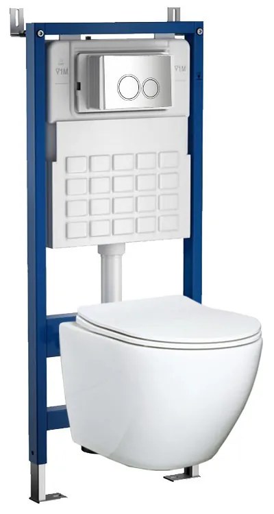 Set rezervor WC montat pe perete Roya Delos WH 82CHR