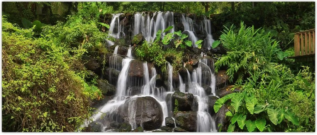 Tablou - Cascadă tropicală (120x50 cm)