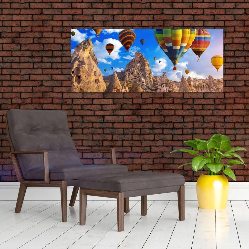 Tablou - Baloane cu aer cald, Cappadocia, Turcia. (120x50 cm)