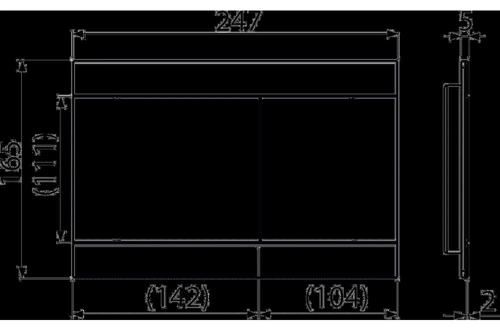 Clapeta actionare rezervor wc, otel inoxidabil gun metal mat periat Alcadrain FUN-GM-B Gun metal mat periat