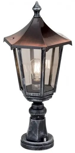 Stalp iluminat exterior stil clasic IP43 H52 Hermine AL 11K/82513/A schwarz-silber OR