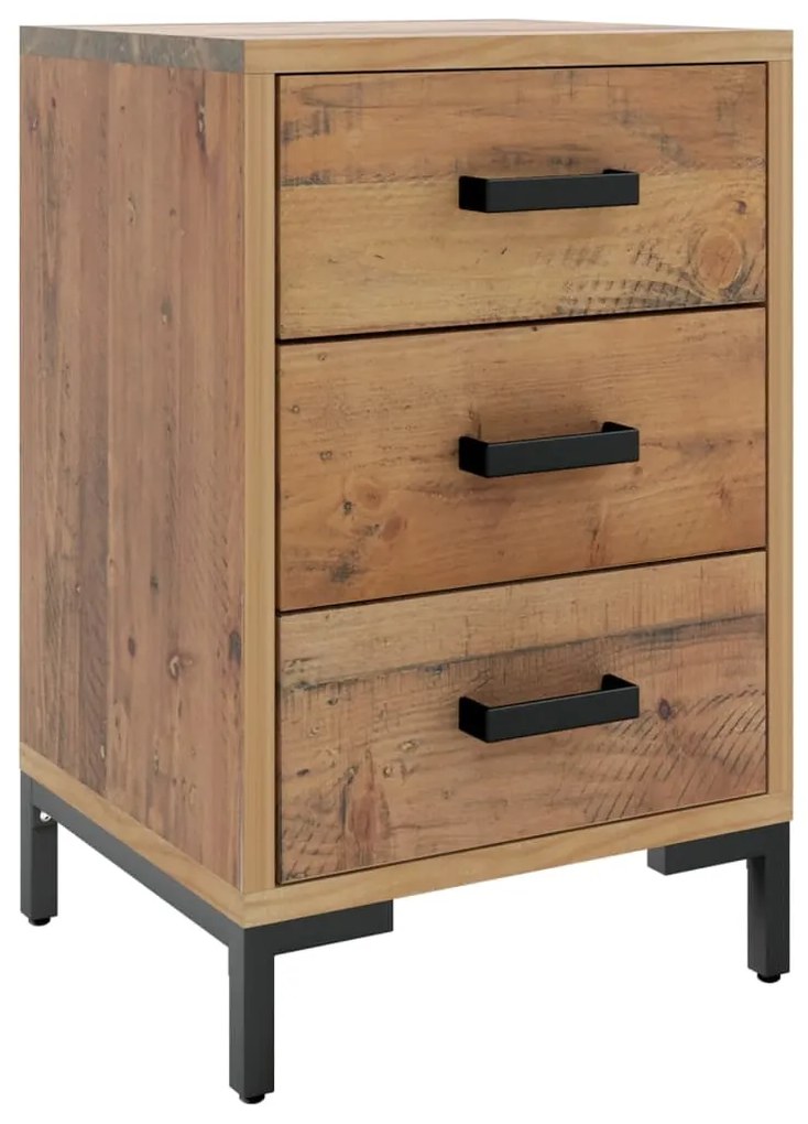 349913 vidaXL Noptieră, maro, 40x30x55 cm, lemn de pin masiv