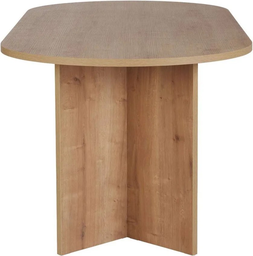 Masă de dining cu aspect de lemn de stejar 90x200 cm Sabella – Kalune Design